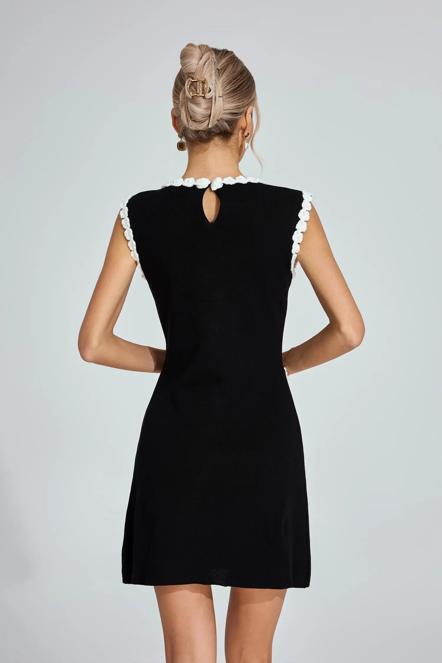 Brittney Black Knit Mini Dress