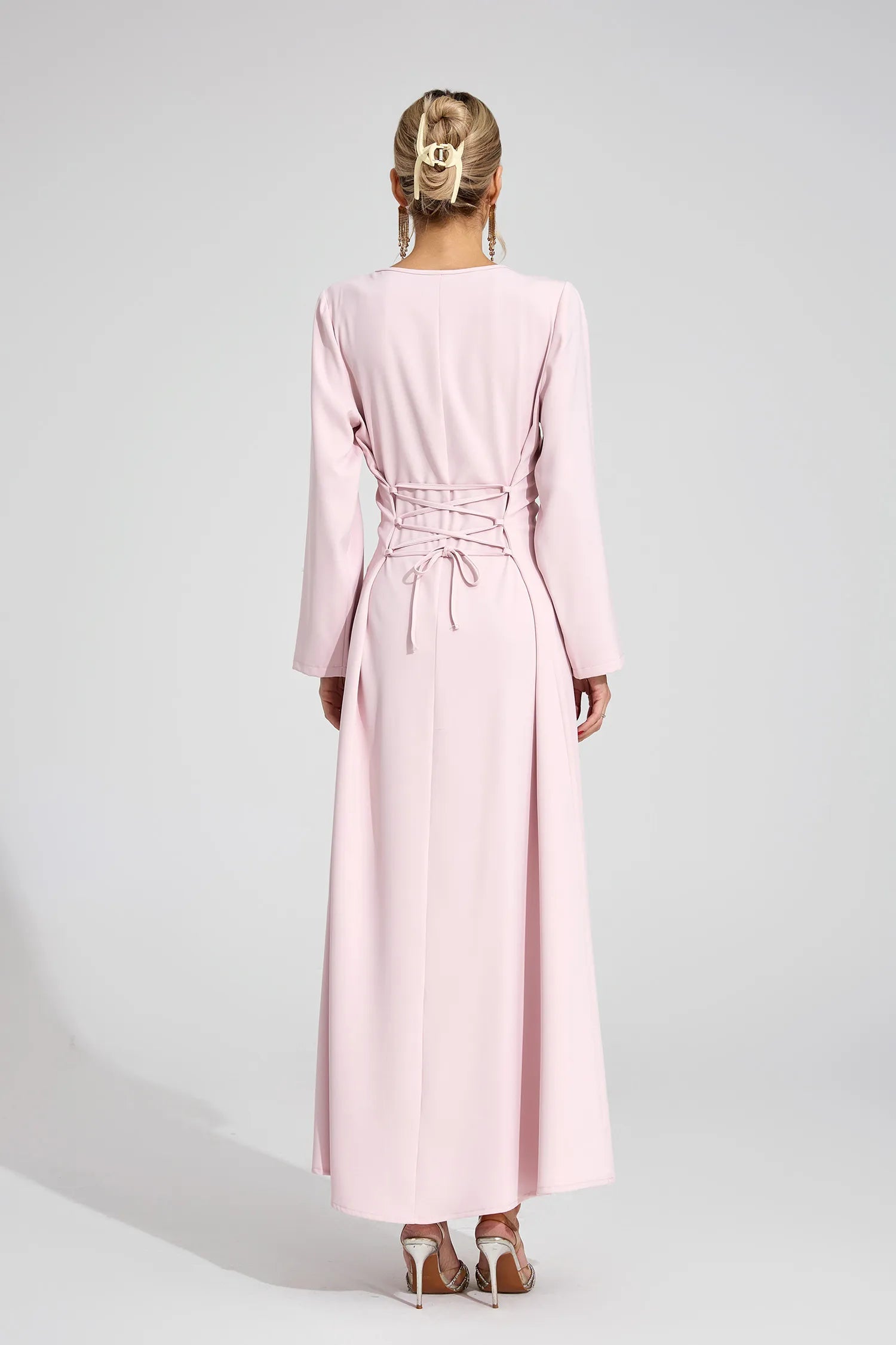 Aziel Pink Diamond Maxi Dress