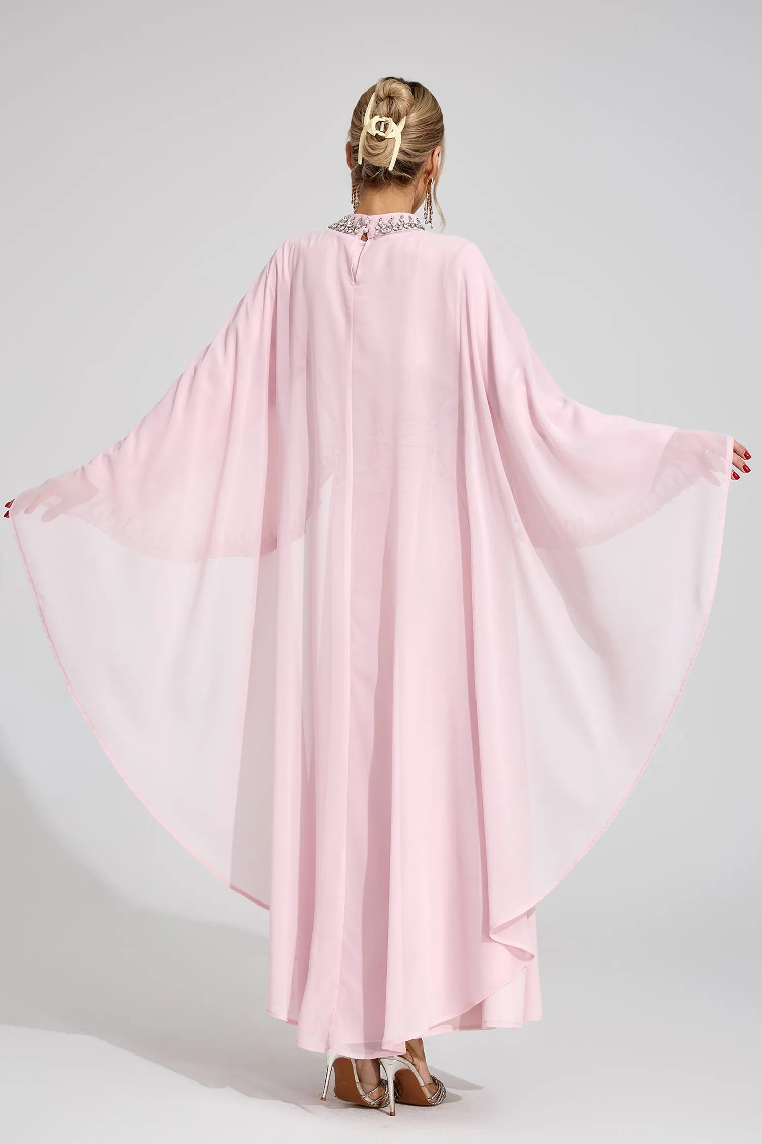 Aziel Pink Diamond Maxi Dress
