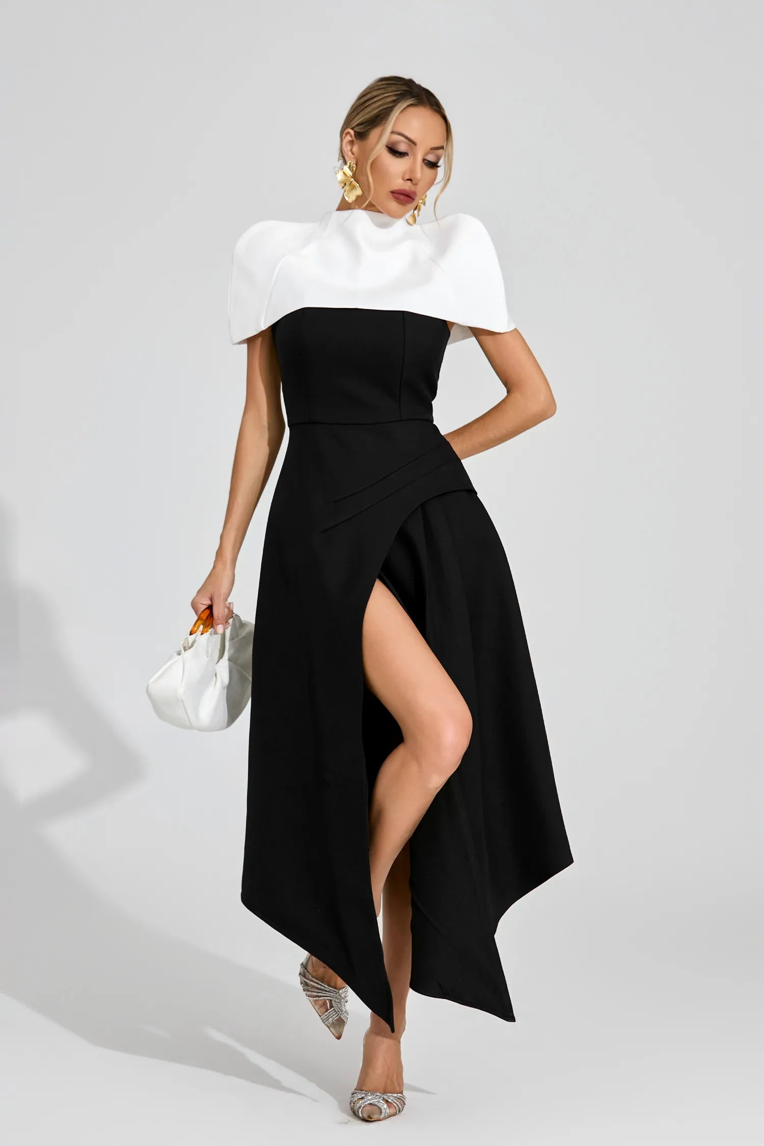 Stephanie Noir Éclat Midi Dress