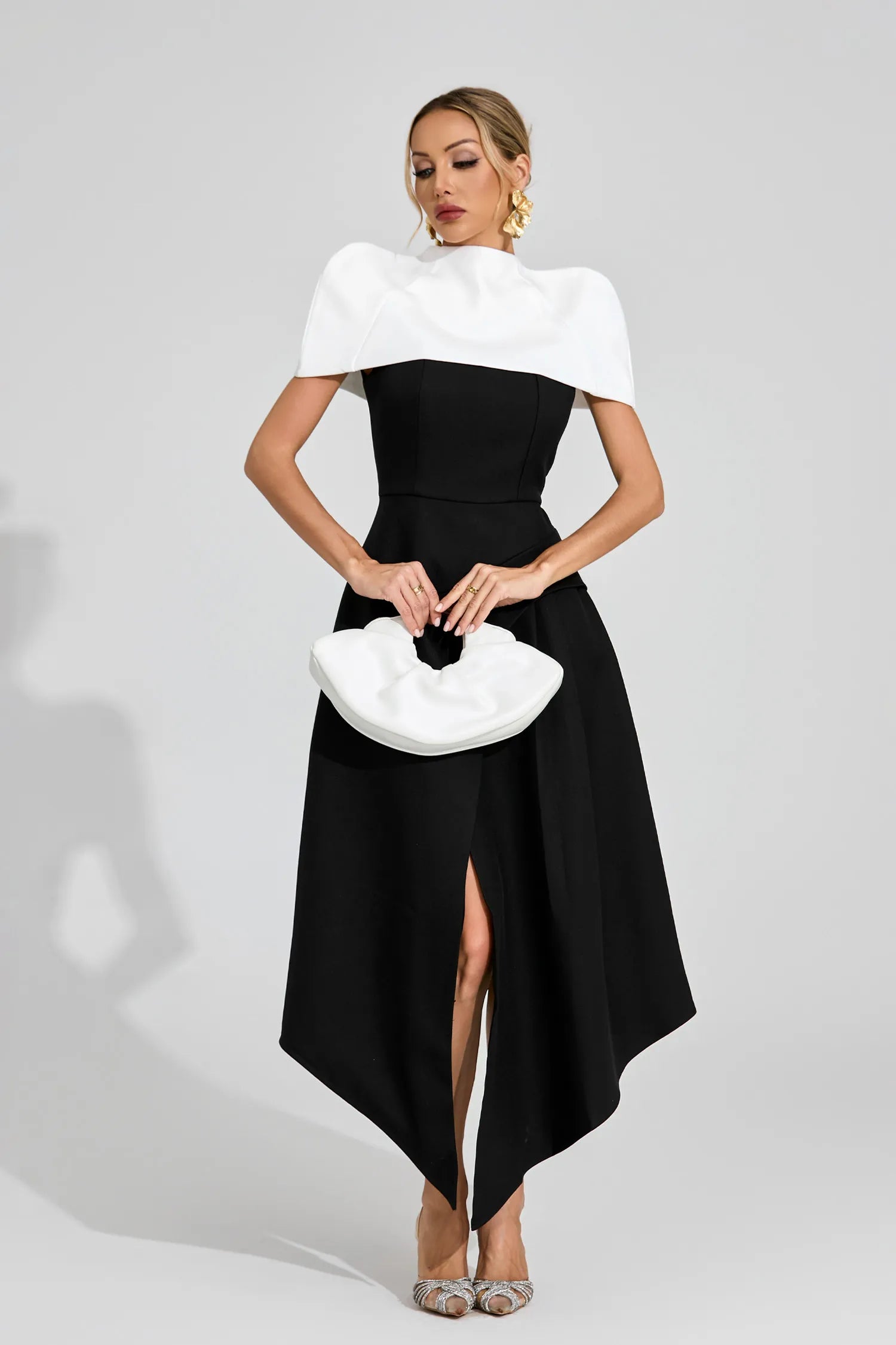 Stephanie Noir Éclat Midi Dress