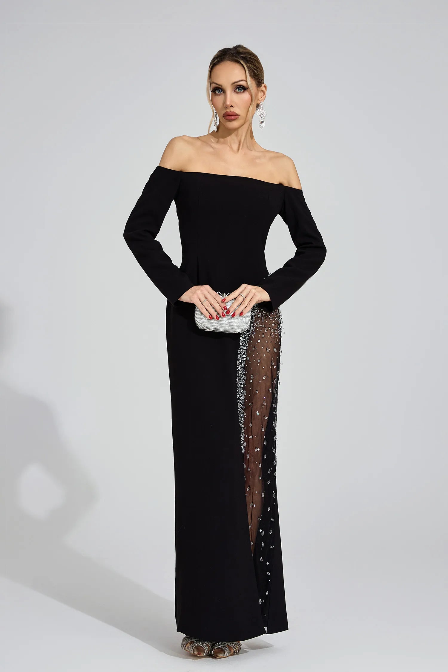 Artemis Black Diamond Maxi Dress