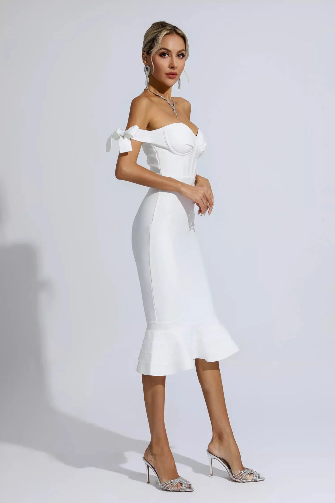 Legacy White Mermaid Midi Dress