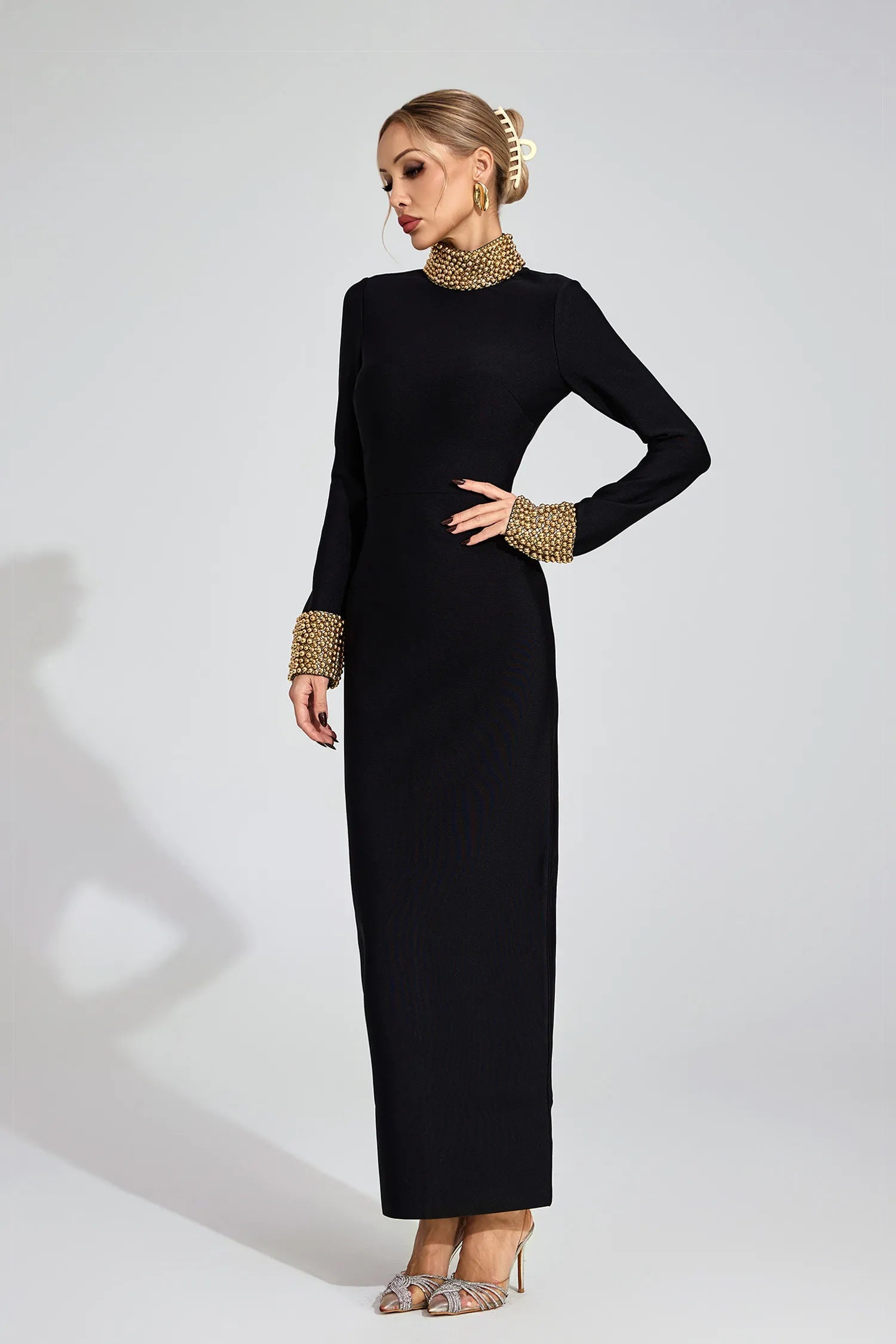 Cosima Black Backless Maxi Dress