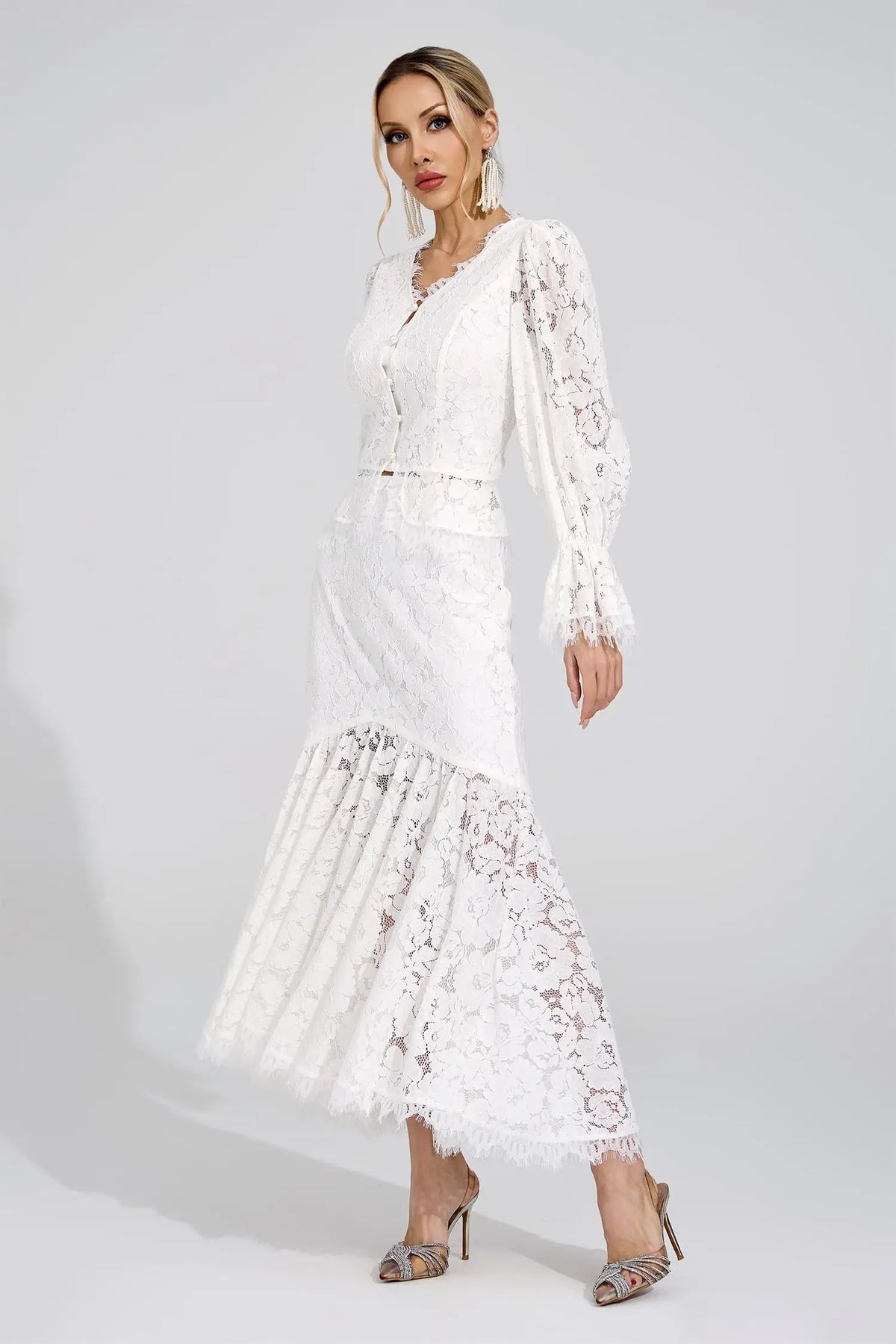 Lavinia White Lace Set