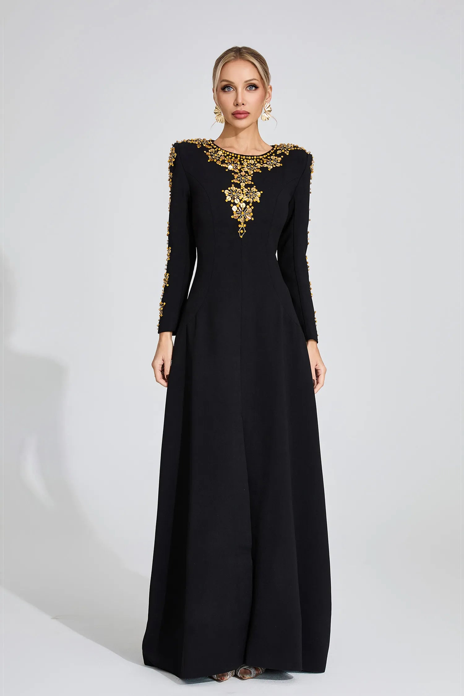 Elowen Black Diamond Maxi Dress
