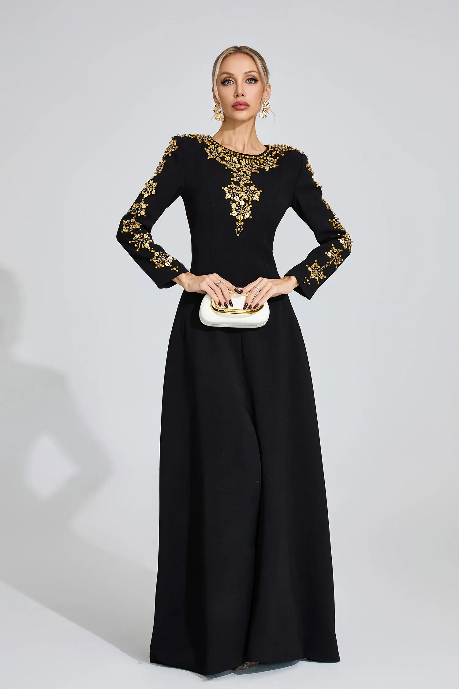 Elowen Black Diamond Maxi Dress