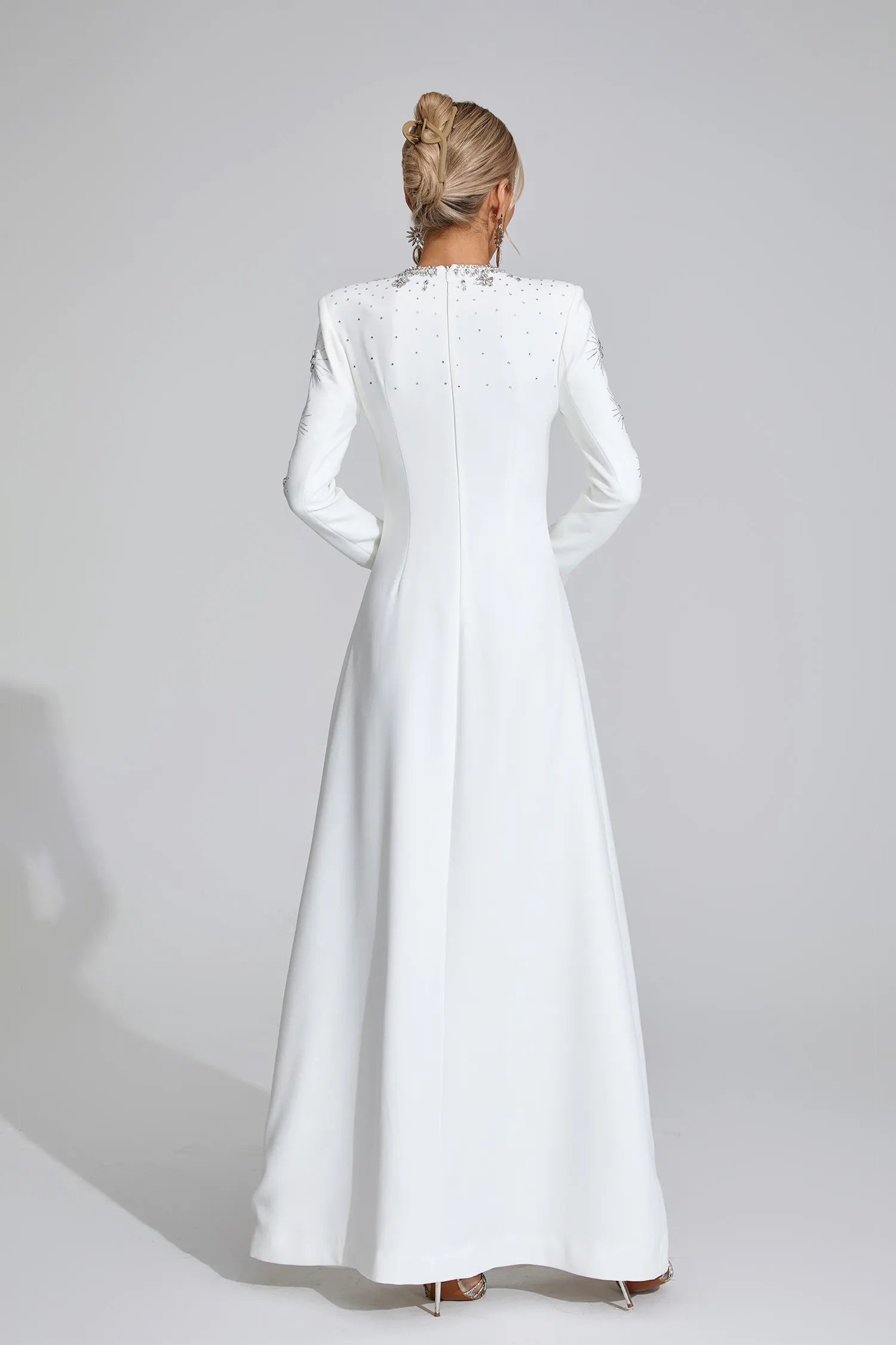 Sandy White Diamond Maxi Dress