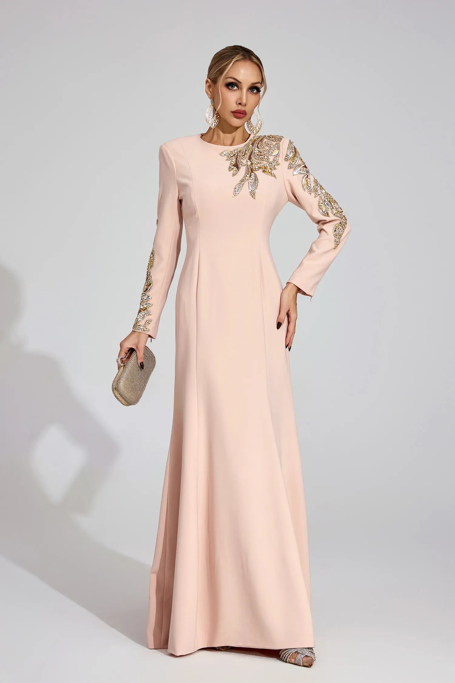 Damilare Beige Elegant Maxi Dress