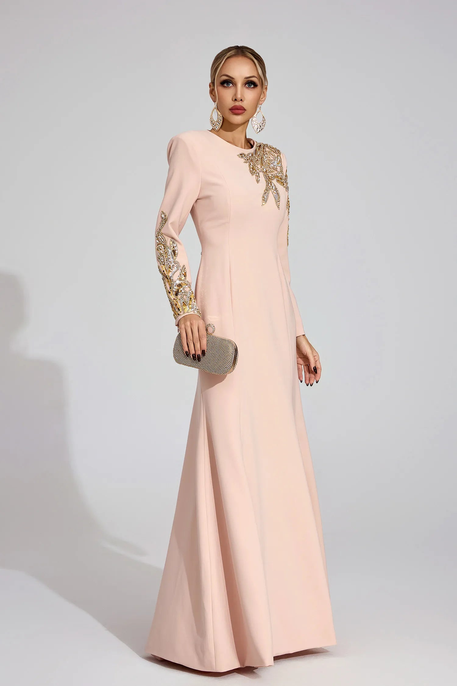 Damilare Beige Elegant Maxi Dress