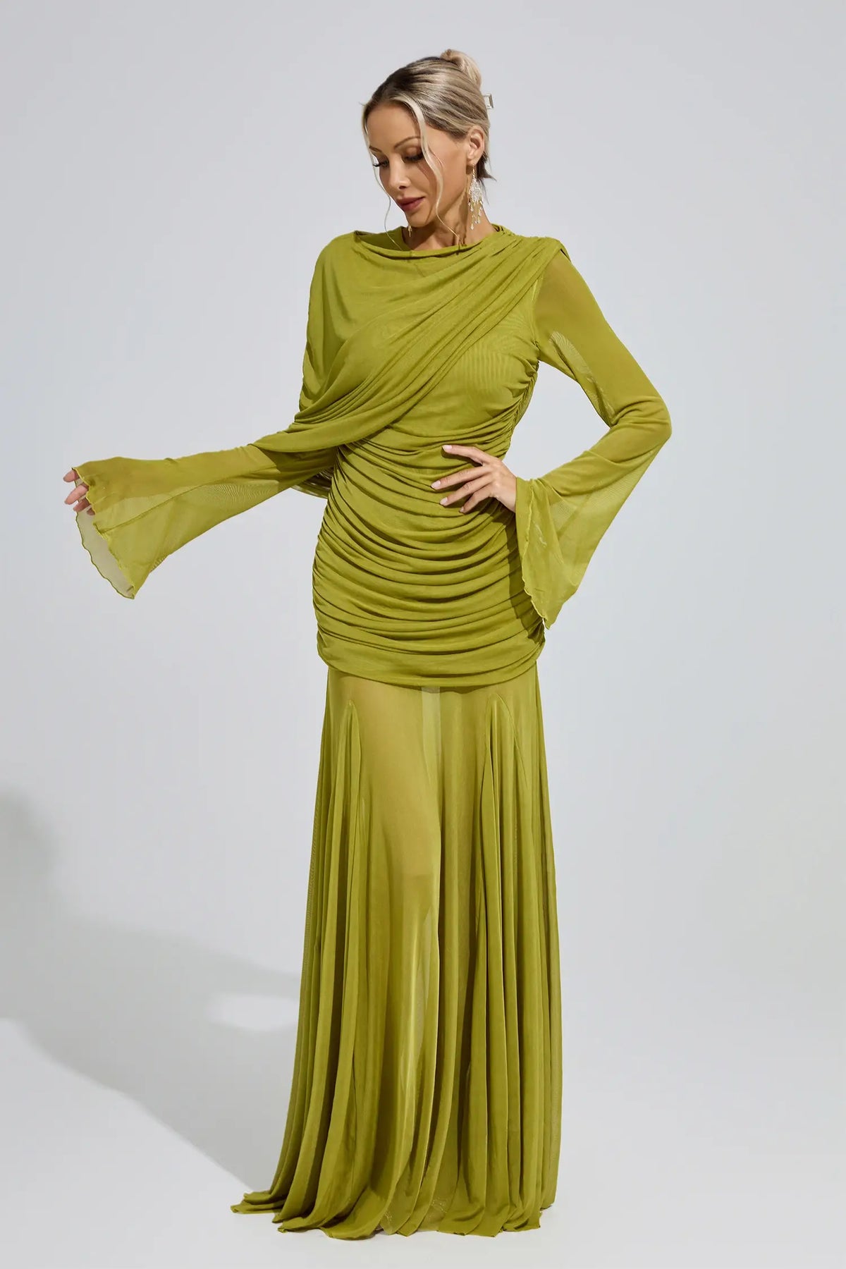 Sloane Green Bandage Maxi Dress