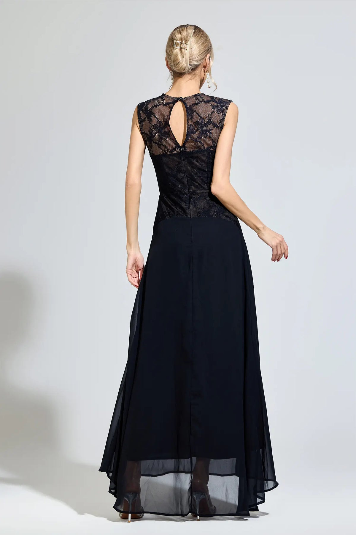 Melissa Black Lace Maxi Dress