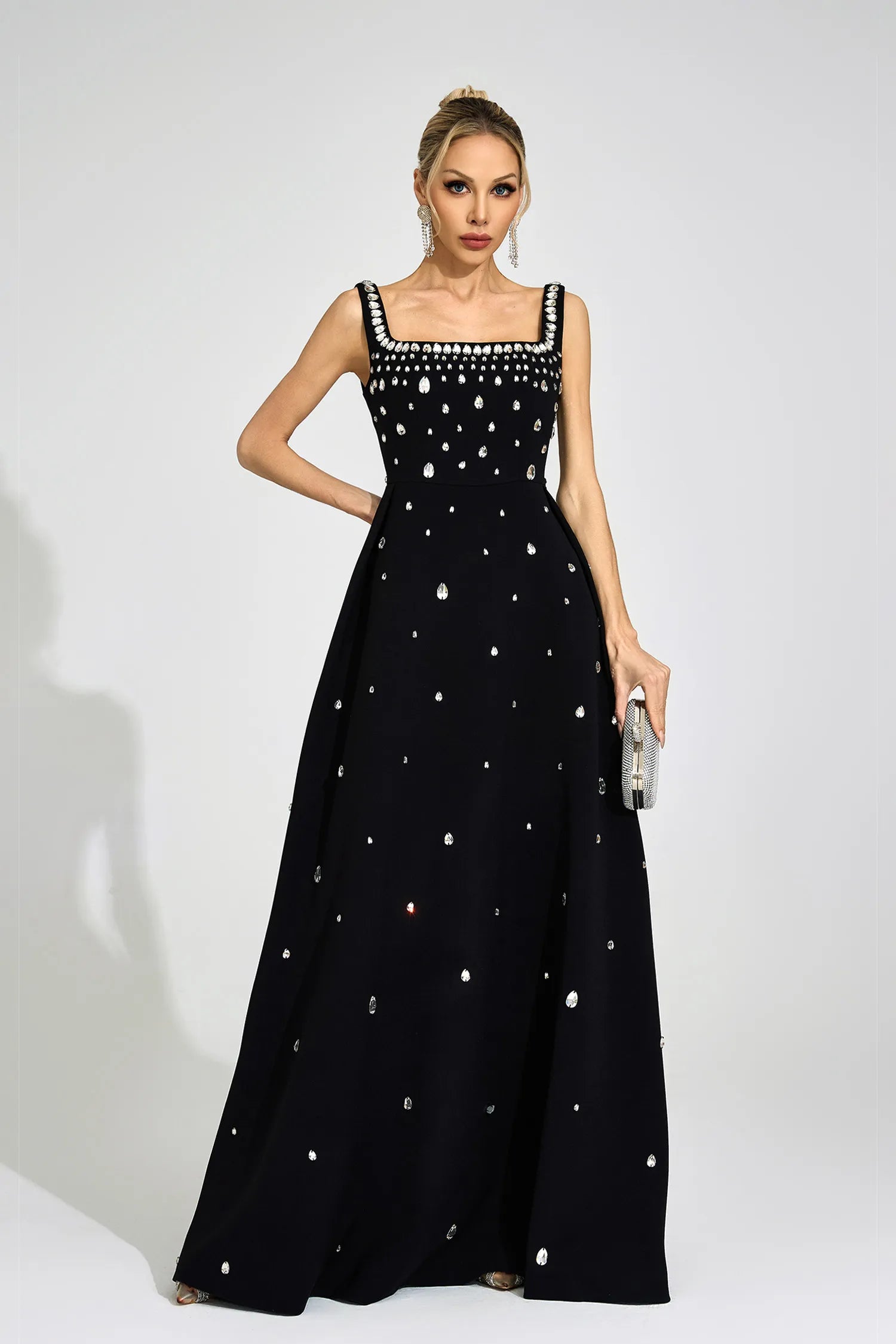 Caelia Black Diamond Maxi Dress