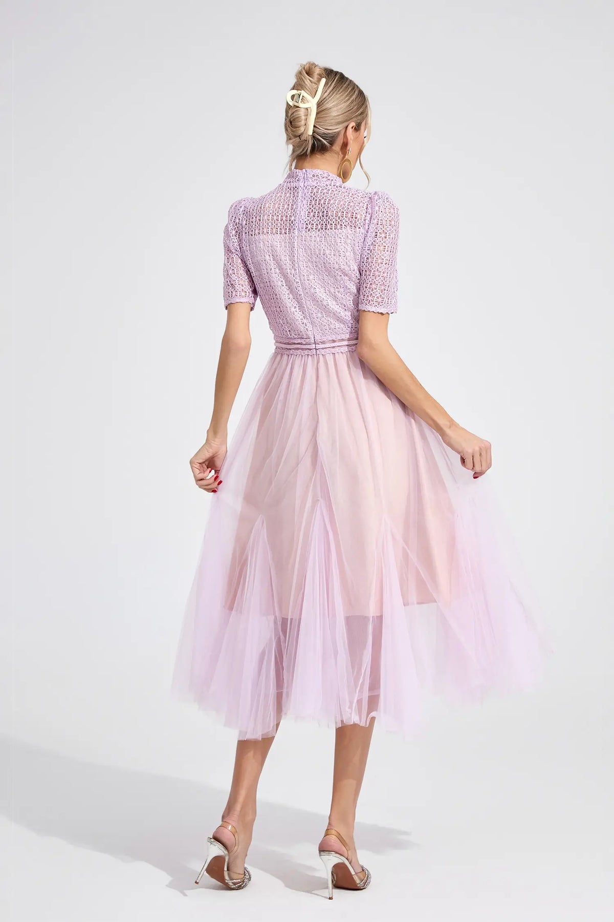 Darcy Purple Lace Maxi Dress