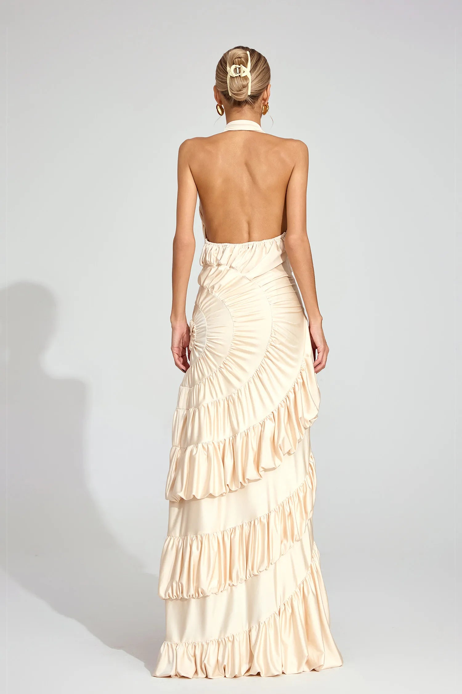 Seraphina Apricot Mermaid Maxi Dress