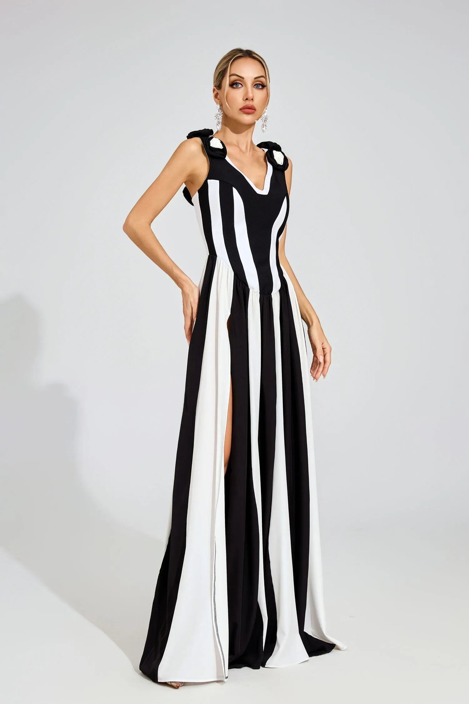 Vanessa Black Bandage Maxi Dress