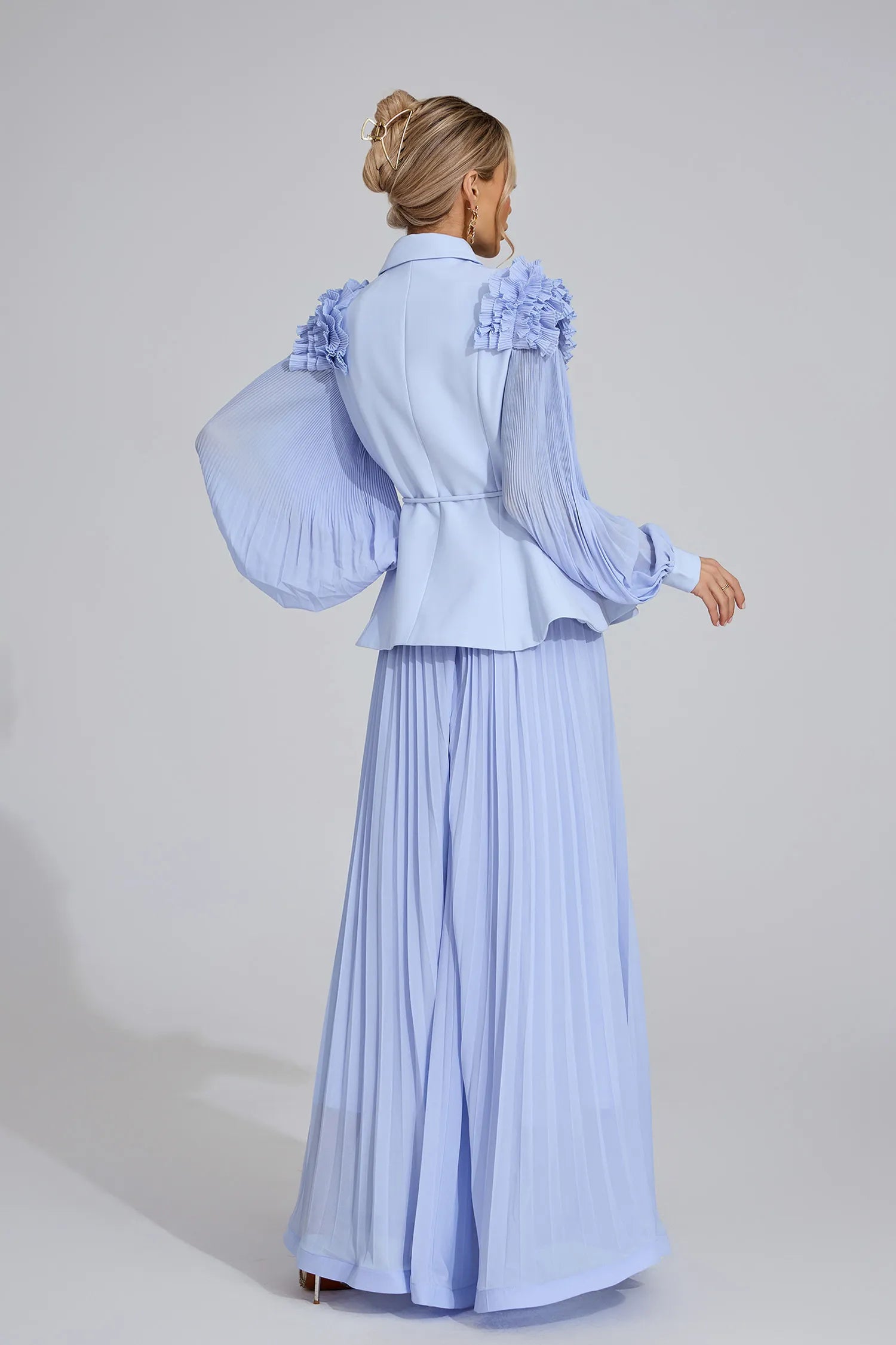 Serafielle Light Blue Flounce Two-Piece Set