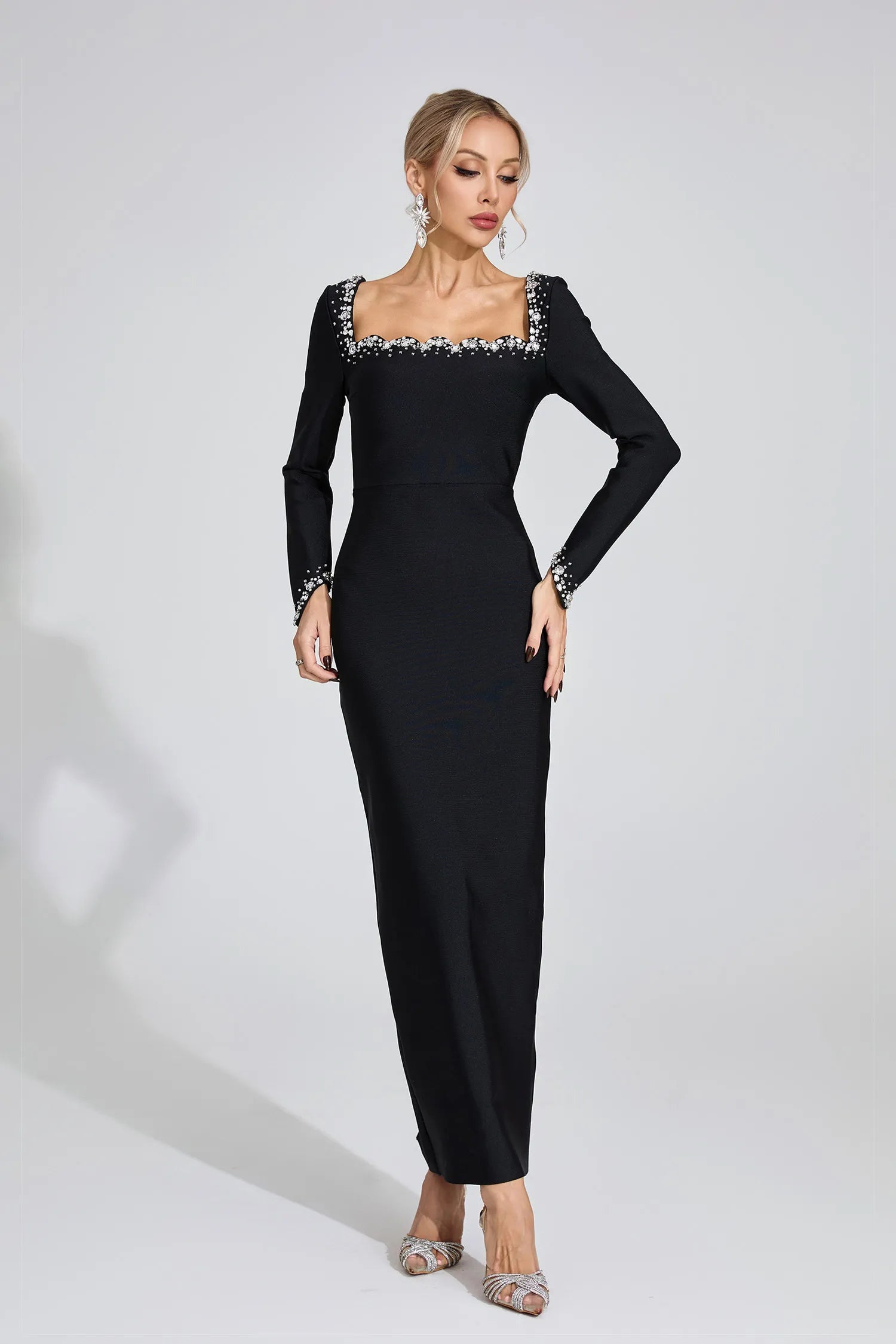 Scout Black Long Sleeve Maxi Dress