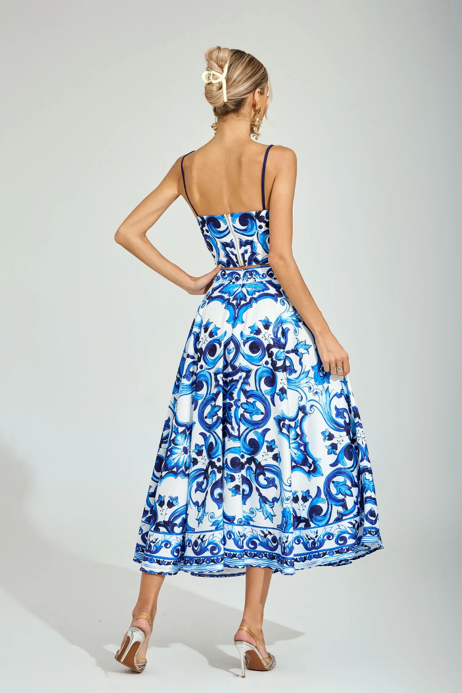 Penelope Blue Porcelain Printed Set