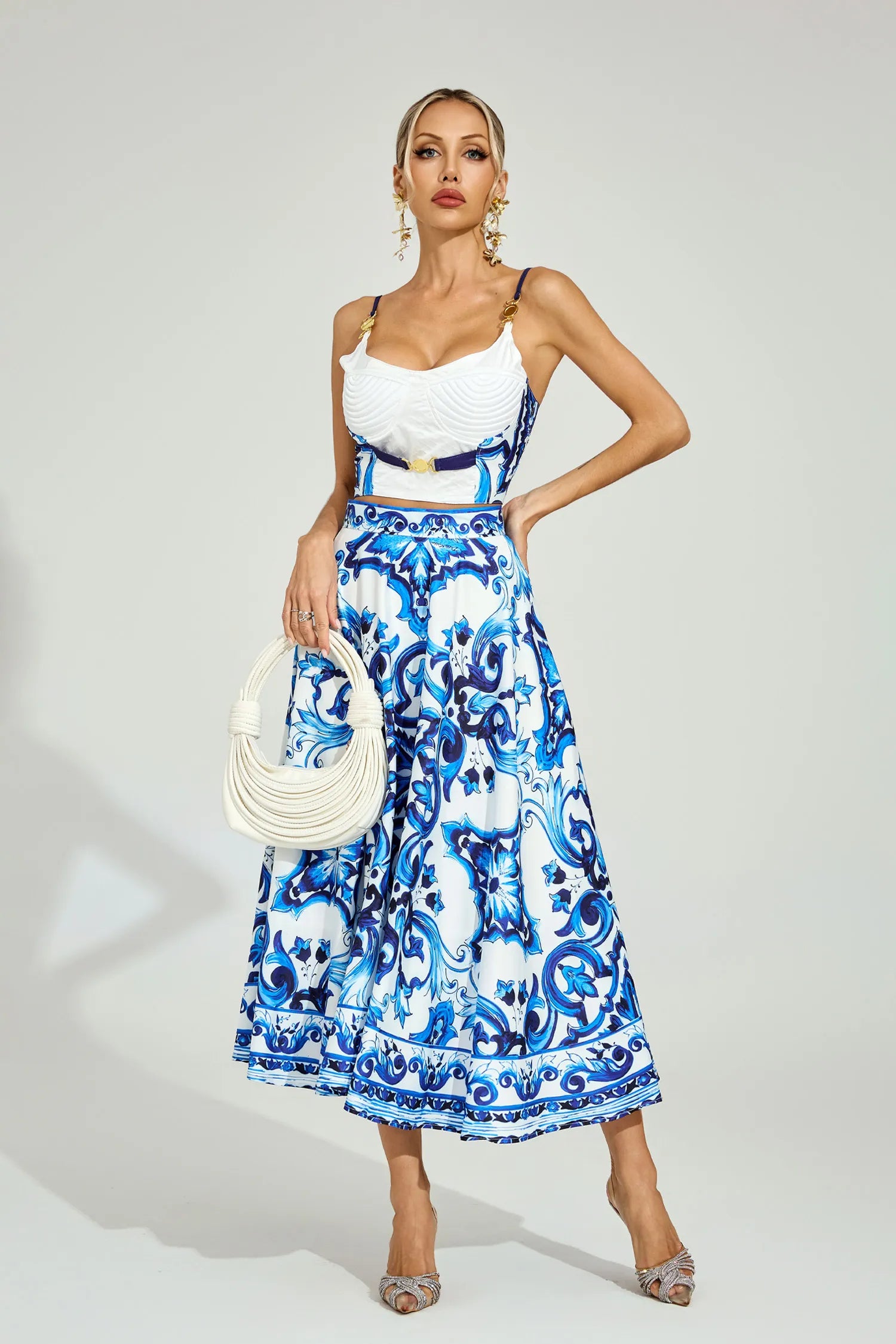 Penelope Blue Porcelain Printed Set