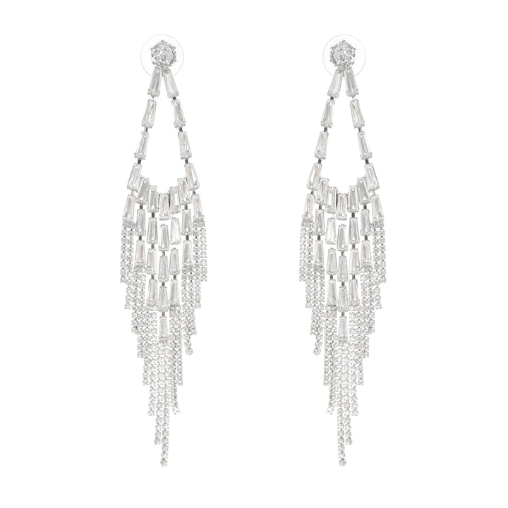 Isabelle crystal-embellished drop earrings