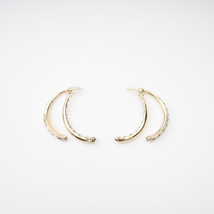 Mathilde embellished curve-edge earrings